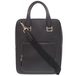 Dunhill 2-Way Leather Black Shoulder Bag/Business